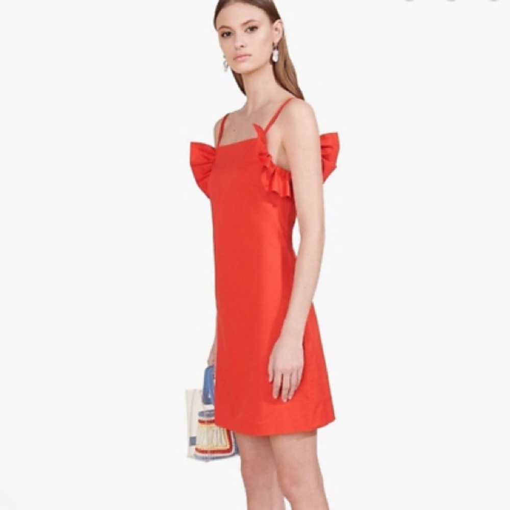 Staud Harbor dress in tomato